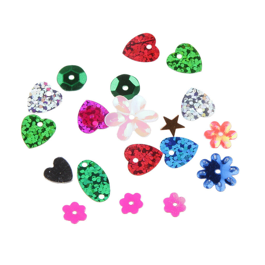 200pcs Mixed Loose Sequins Paillettes Charms Sewing Embelishments DIY Craft