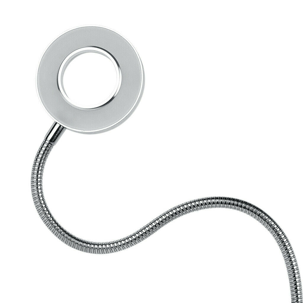 Salon Adjustable USB White LED Light Hollow Flexible Lamp With Clamp Holder For