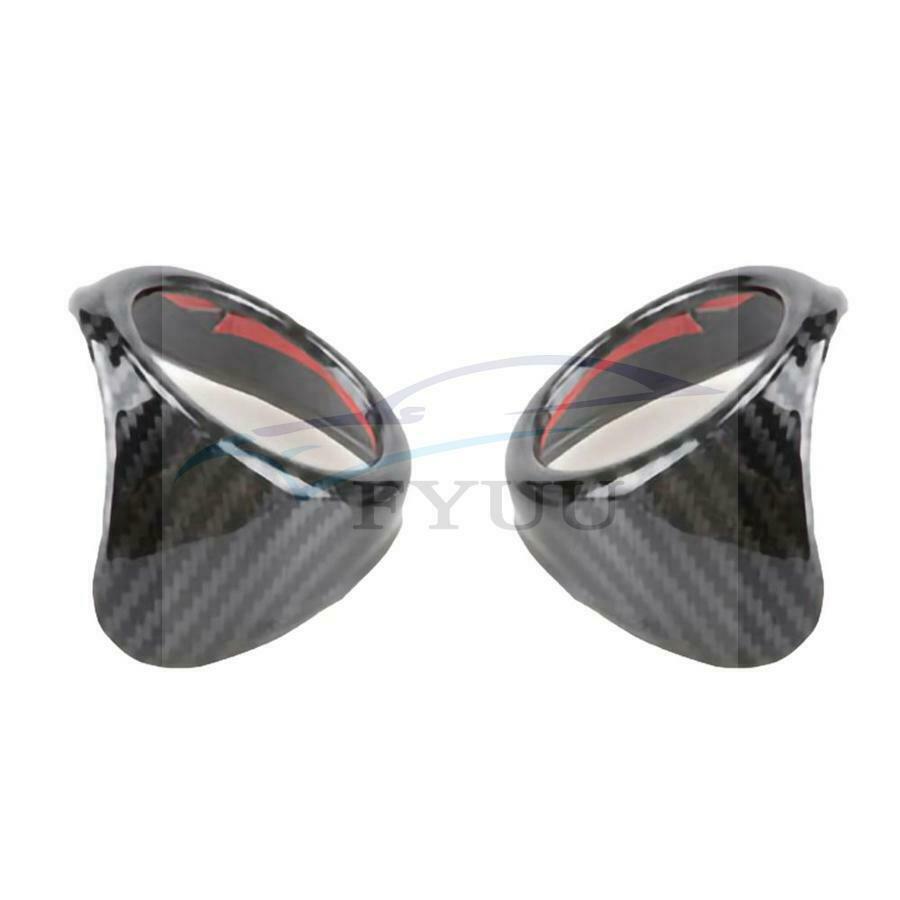 2x Carbon Fiber A Pillar Door Stereo Speaker Cover Trim For Ford Mustang 2015-18