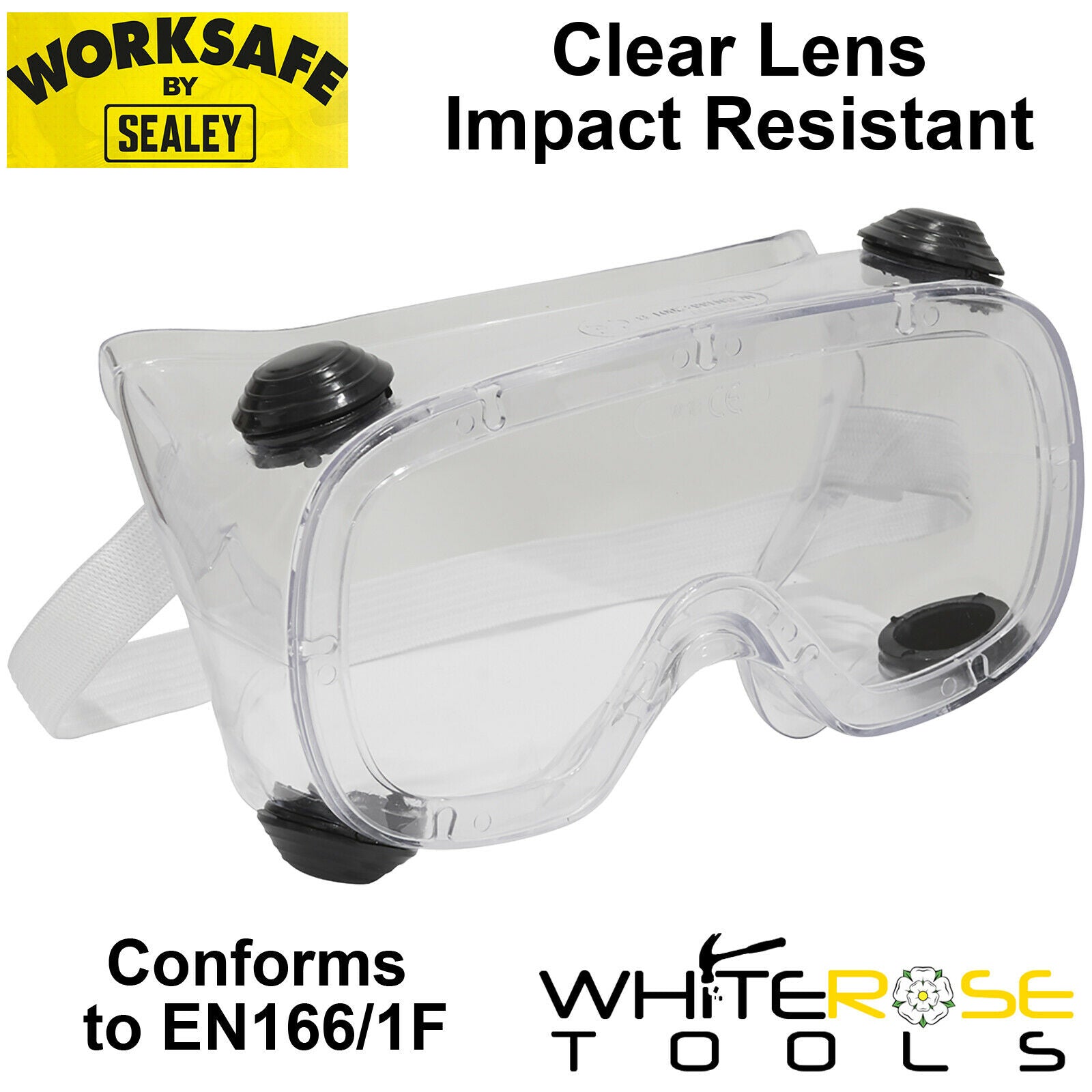 Worksafe by Sealey Standard Safety Goggles Eye Protection PPE Clear Lens