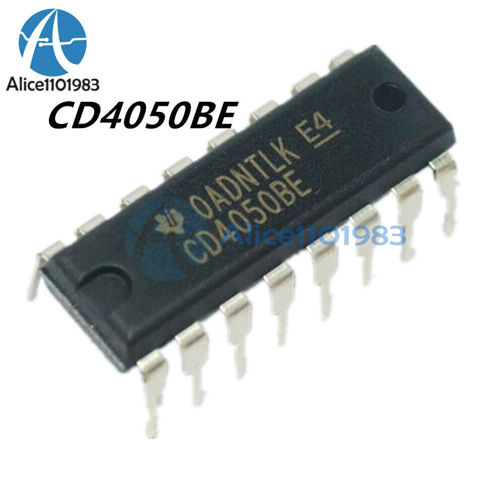 10Pcs CD4050BE DIP-16 CD4050 TI HEX NON-INVERTING BUFFER/CONVERTEÌ´R AL