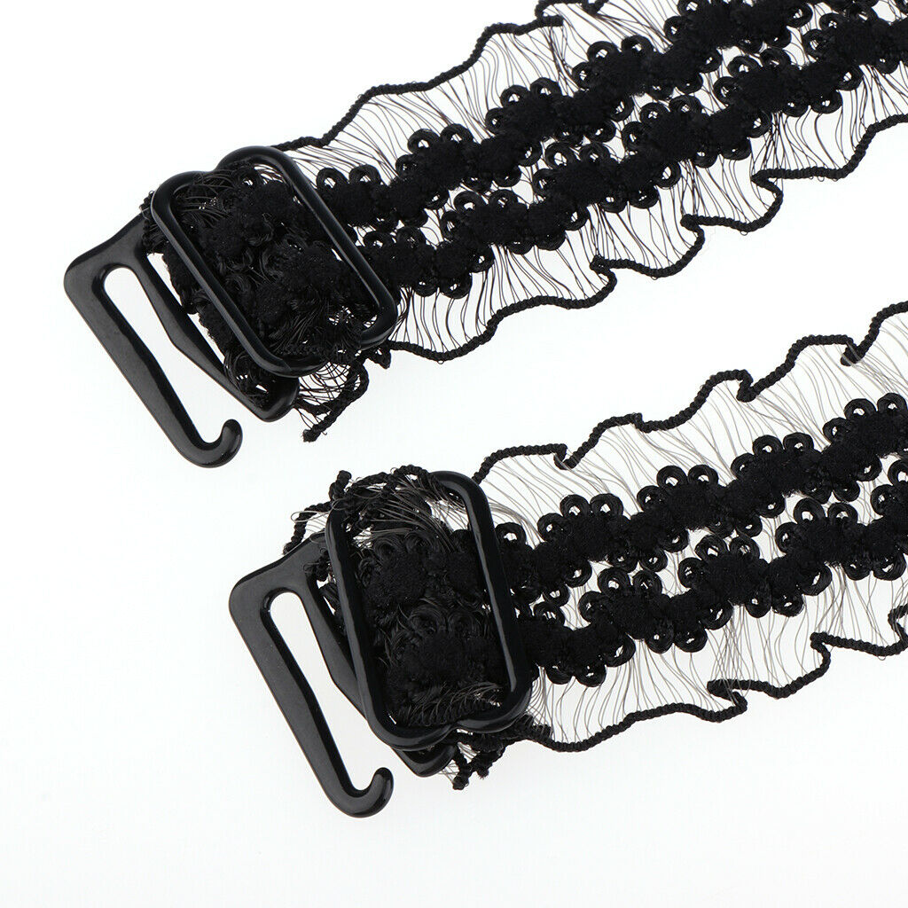 2 Pair Removable Nonslip Lace Bra Straps Elastic Shoulder Strap Replacement