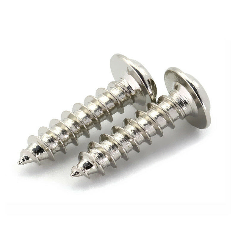 60Pcs M1.4* 3-10mm Phillips Pan Head Washers Self Tapping Screws Kit Ni Plated