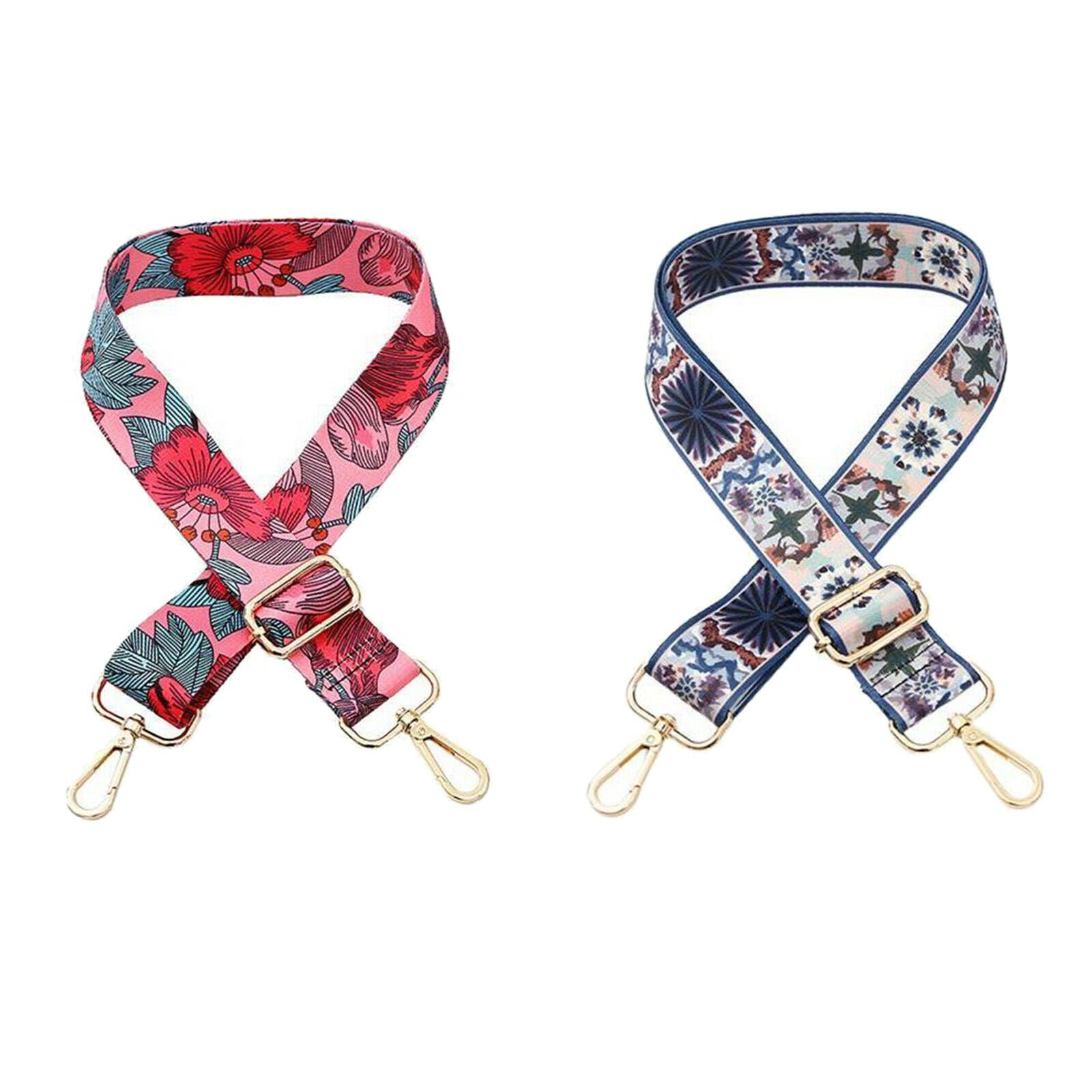2Pcs Colorful Canvas Bag Strap Replacement Bag Adjustable Belt DIY 140cm