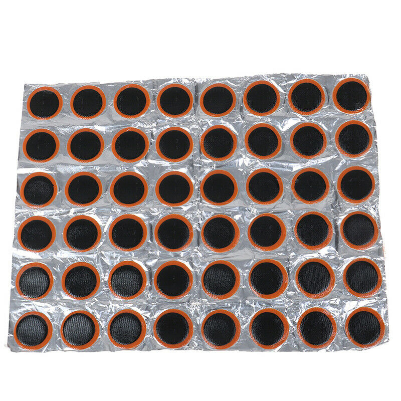 48PCS 25mm Round Rubber Bicycle Tire Patch Cycle Repair Tools Tube Puncture Fx