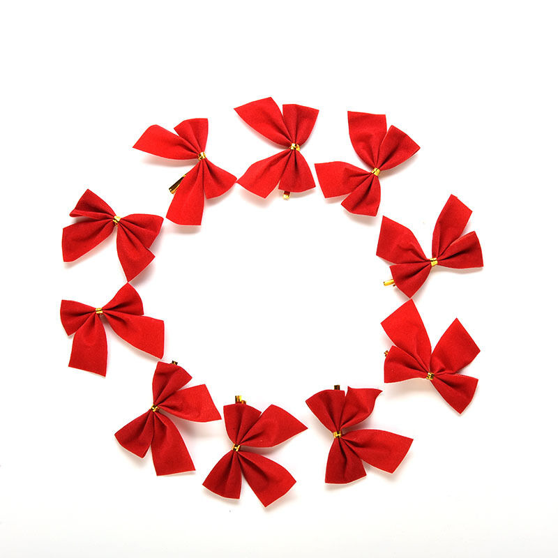 12X Bow ChristmasBDree Decoration Xmas Bowknot Party Garden Wedding Orna.l8