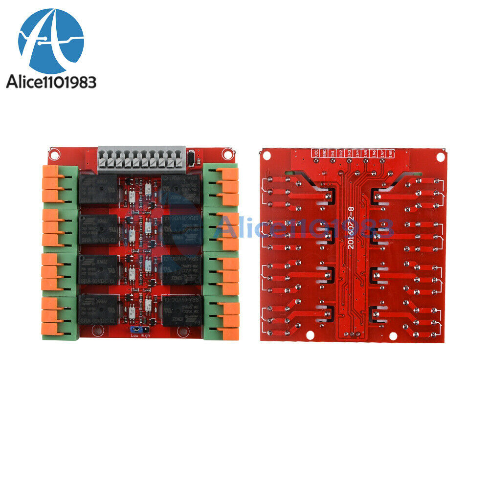 5V 8 Channle 20A Relay Control Module Support High And Low Voltage Trigger