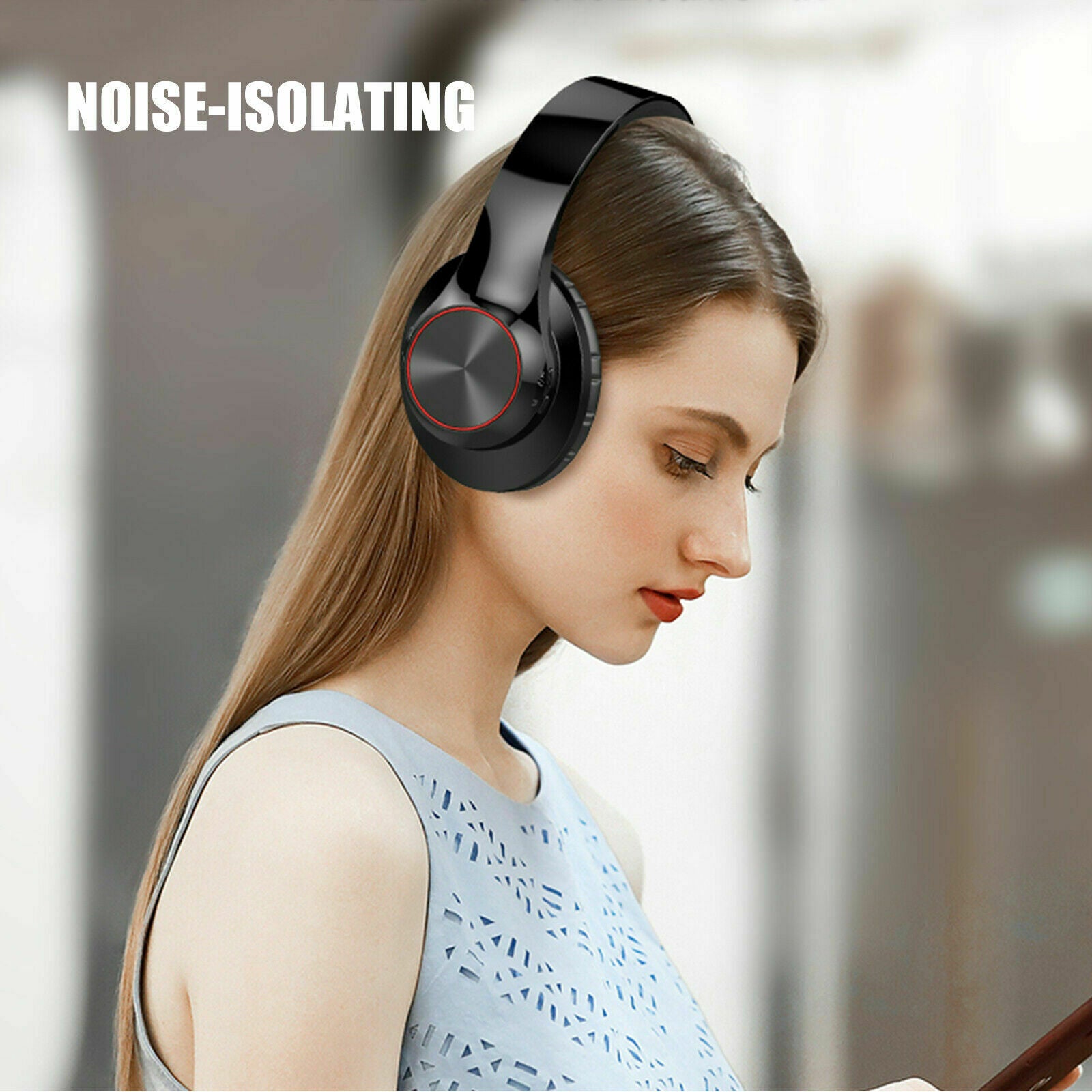 Wireless Bluetooth 5.0 Headphones Over Ear HD Stereo Headsets Foldable Earphones