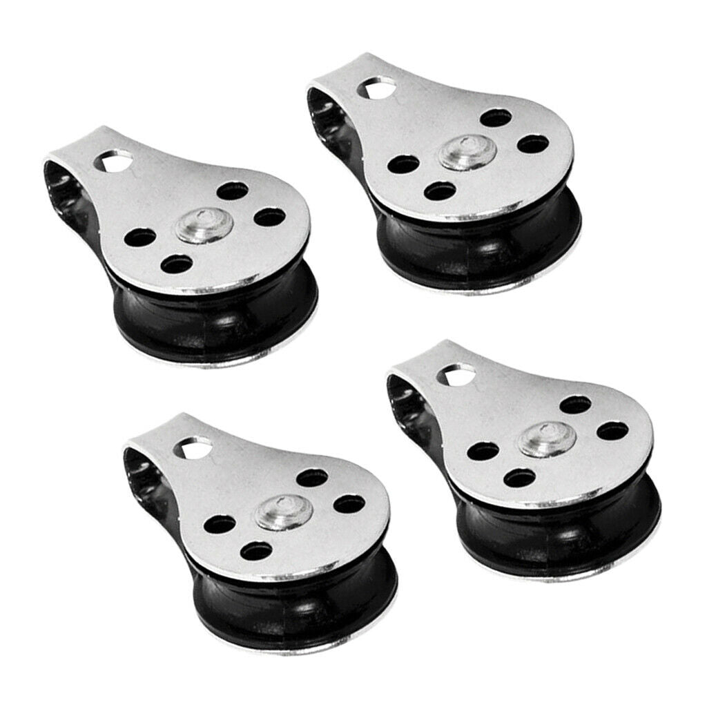 4pcs New Marine Grade Stainless Steel Pulley For Kayak Canoe Boat Fishing