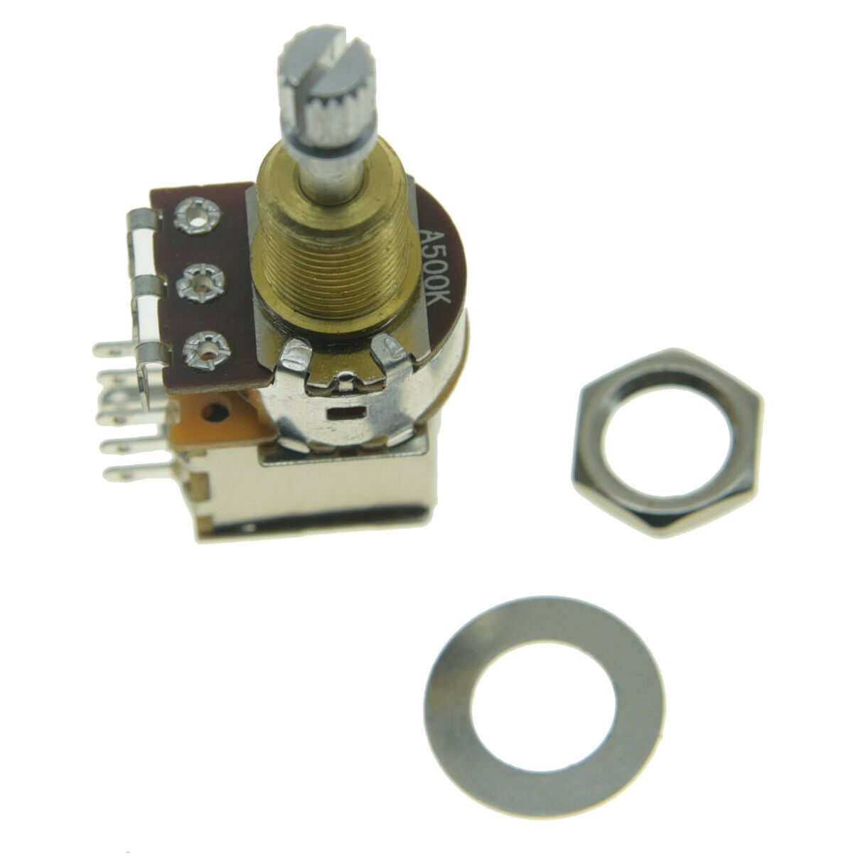 A500K Guitar Bass Push Push Pot(No Pull)Guitar Potentiometer Pots US Brass Shaft