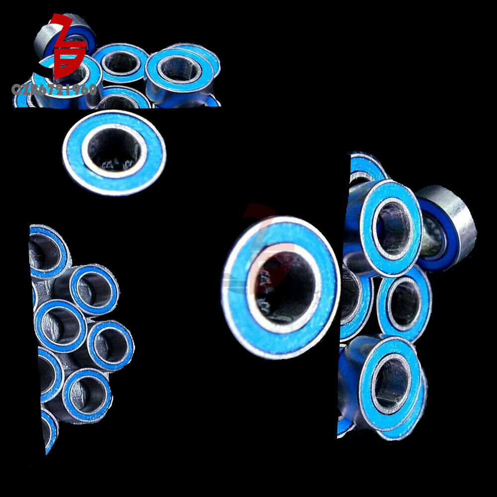 10pcs Blue 4*8*3mm MR84RS MR84-2RS 4x8x3mm Rubber Sealed Ball Bearing Bearings