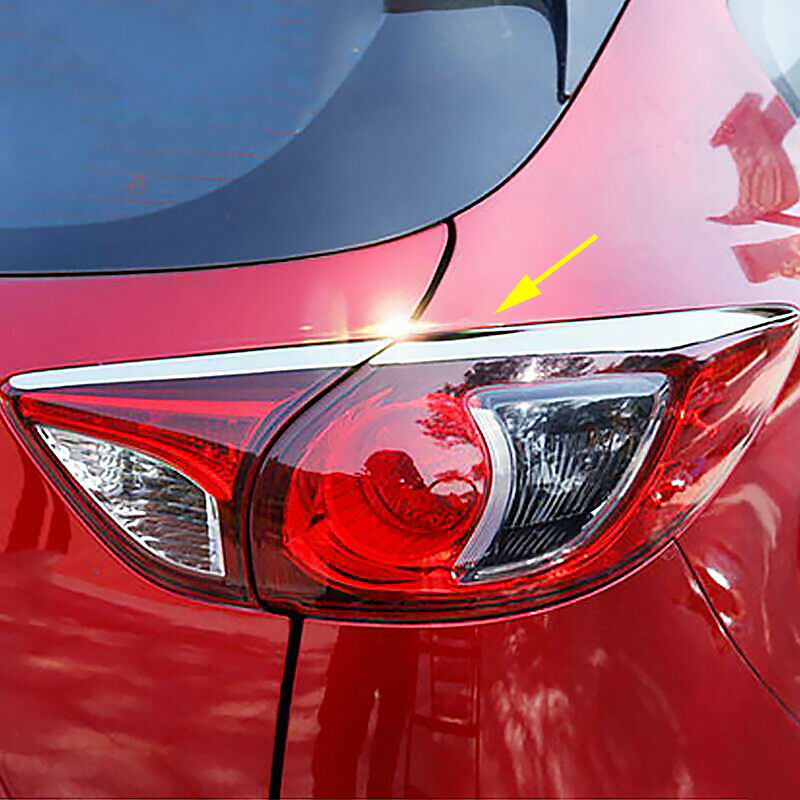 Fit For 2012-2016 Mazda CX-5 REAR TAIL LIGHT LAMP TRIM CHROME COVER EYELID BEZEL