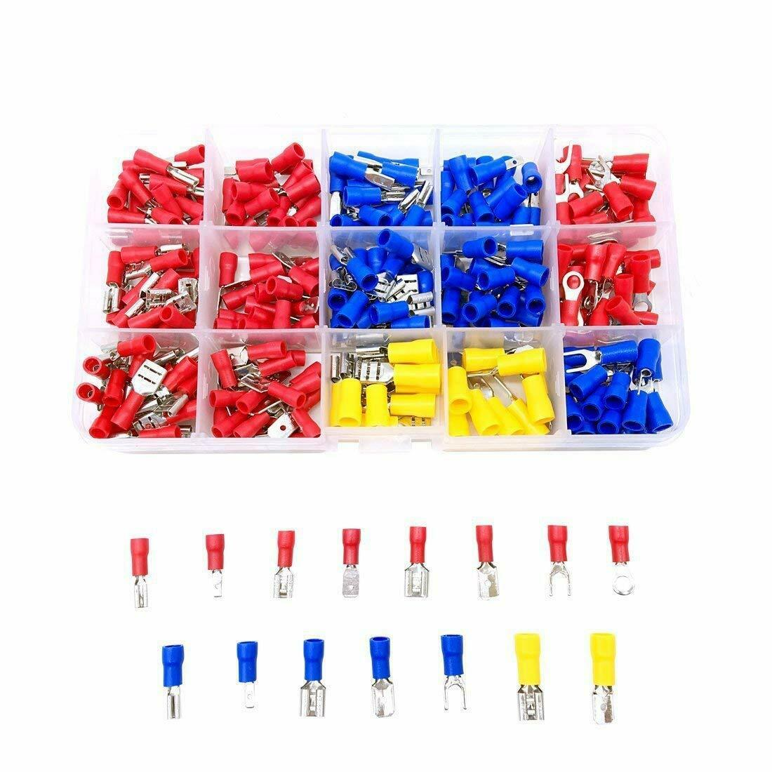 280PCS Assorted Crimp Spade Terminal Insulated Electrical Wire Connector Kit Set
