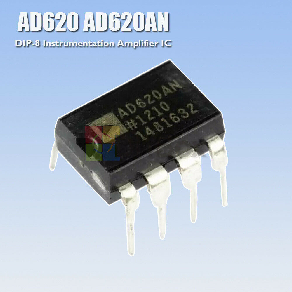 Lots 10PCS AD620 AD620AN ADI DIP-8 Instrumentation Amplifier IC