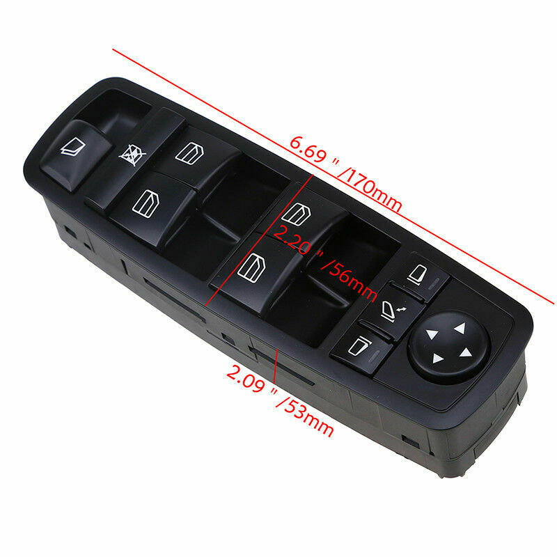 Door Side Master Window Control Switch Black LH For Mercedes-Benz R320 GL320 123