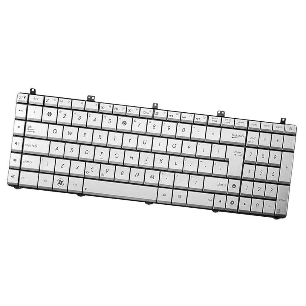 Laptop white US keyboard without backlight for ASUS N75 N75S
