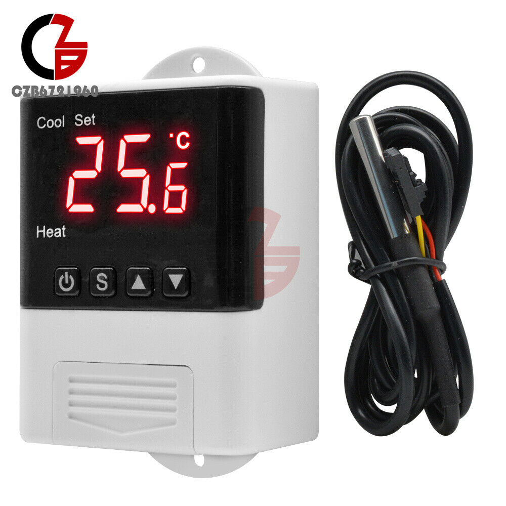 DTC2200 AC110V-220V Digital LED Temperature Controller Thermostat SensorCable