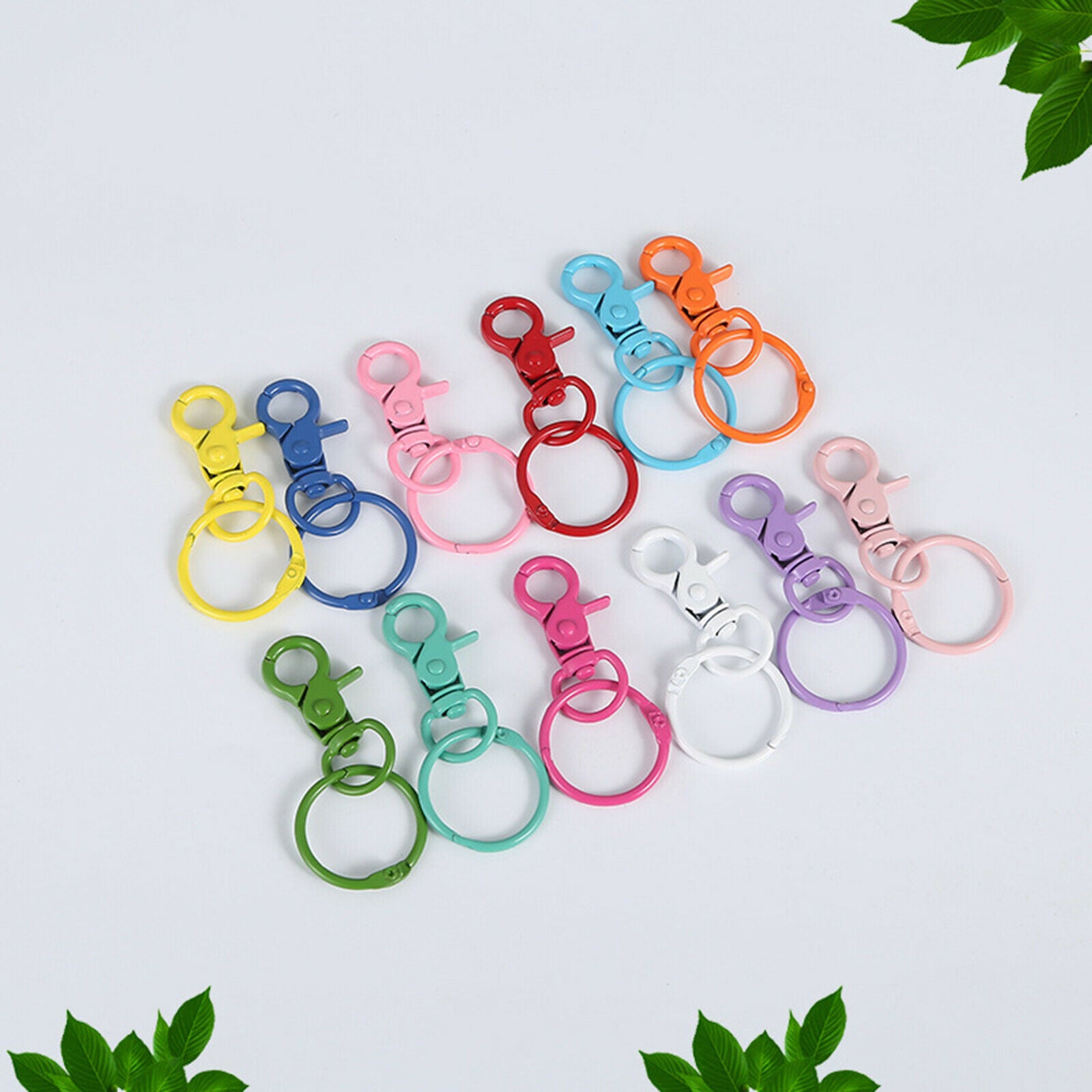16x rotating metal lobster clasps for key rings