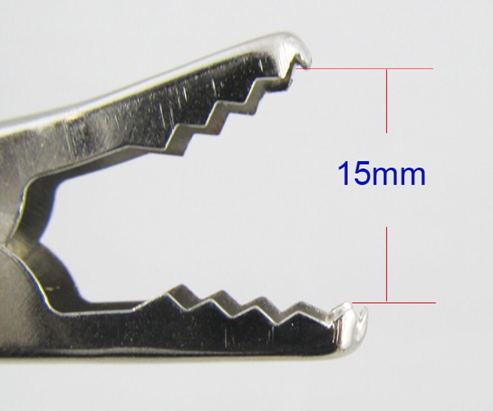 10pcs Plastic Insulated Alligator Clip to 4mm Banana Female Test Adapter 55mm
