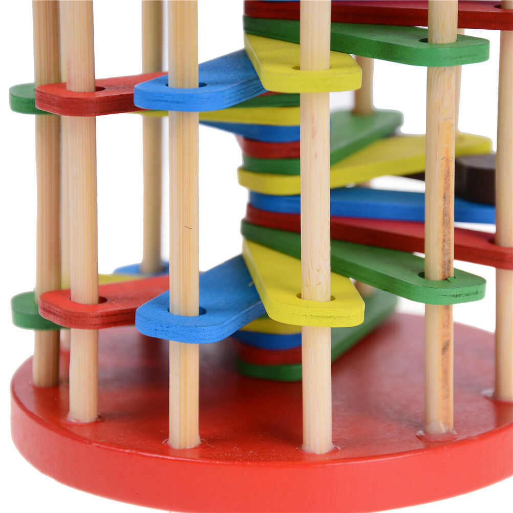 Pound And Roll Wooden Tower With Hammer Knock The Ball Roll Off Ladder KidsTBDA