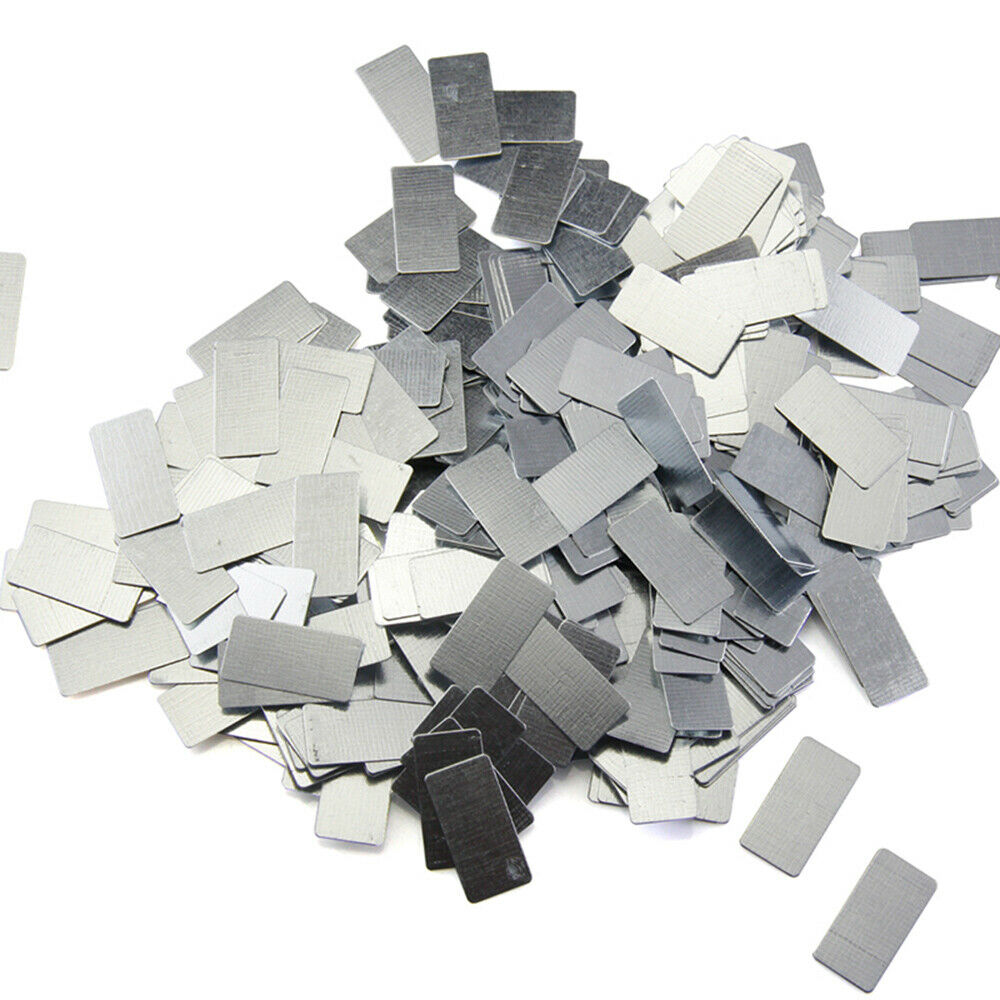 100PCS Galvanized Iron Sheet Panel Zinc Plated Metal Fittings Crafts 20*10*0.3mm