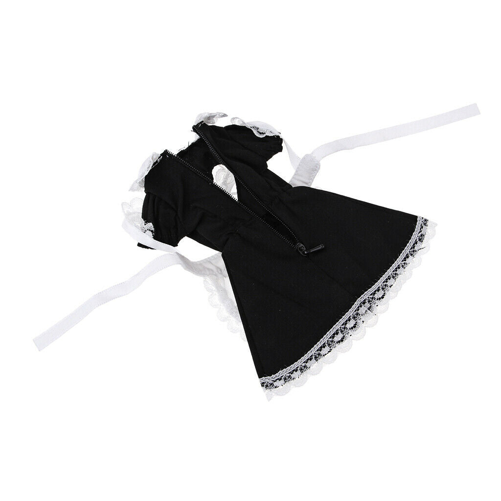 Black 1/6 Girl Maid Dress Kit for 12inch Female    Action Figures