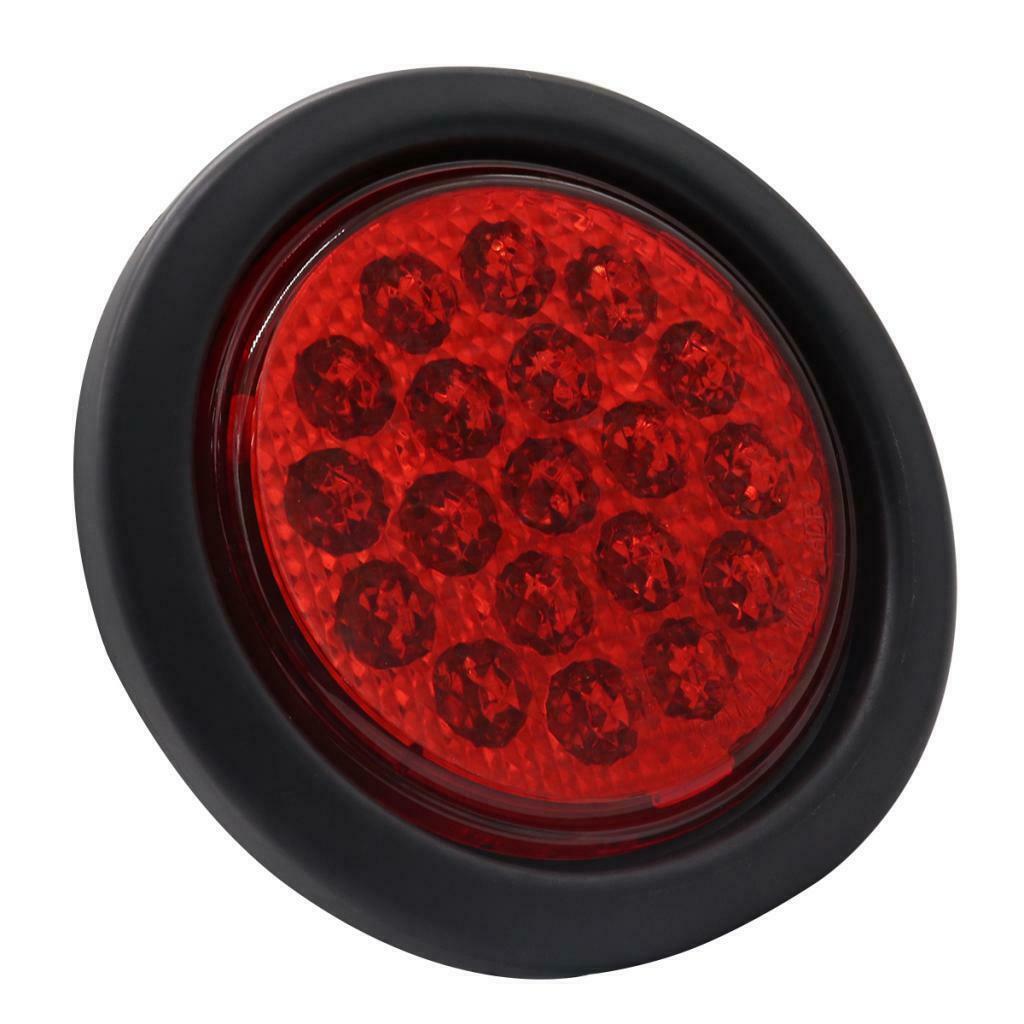 10-30V Round RED LED Tail Light Trailer Car Truck RV Camper Caravan Rear