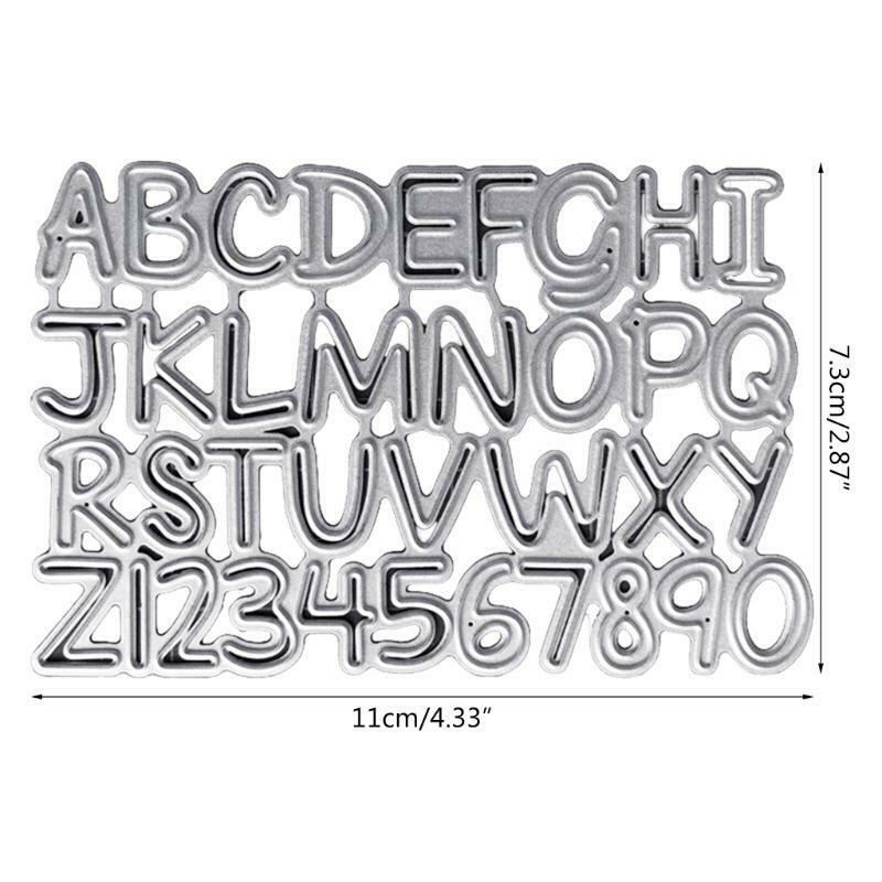 English Alphanumeric Number Carbon Steel Cutting Dies DIY Scrapbooking Photo