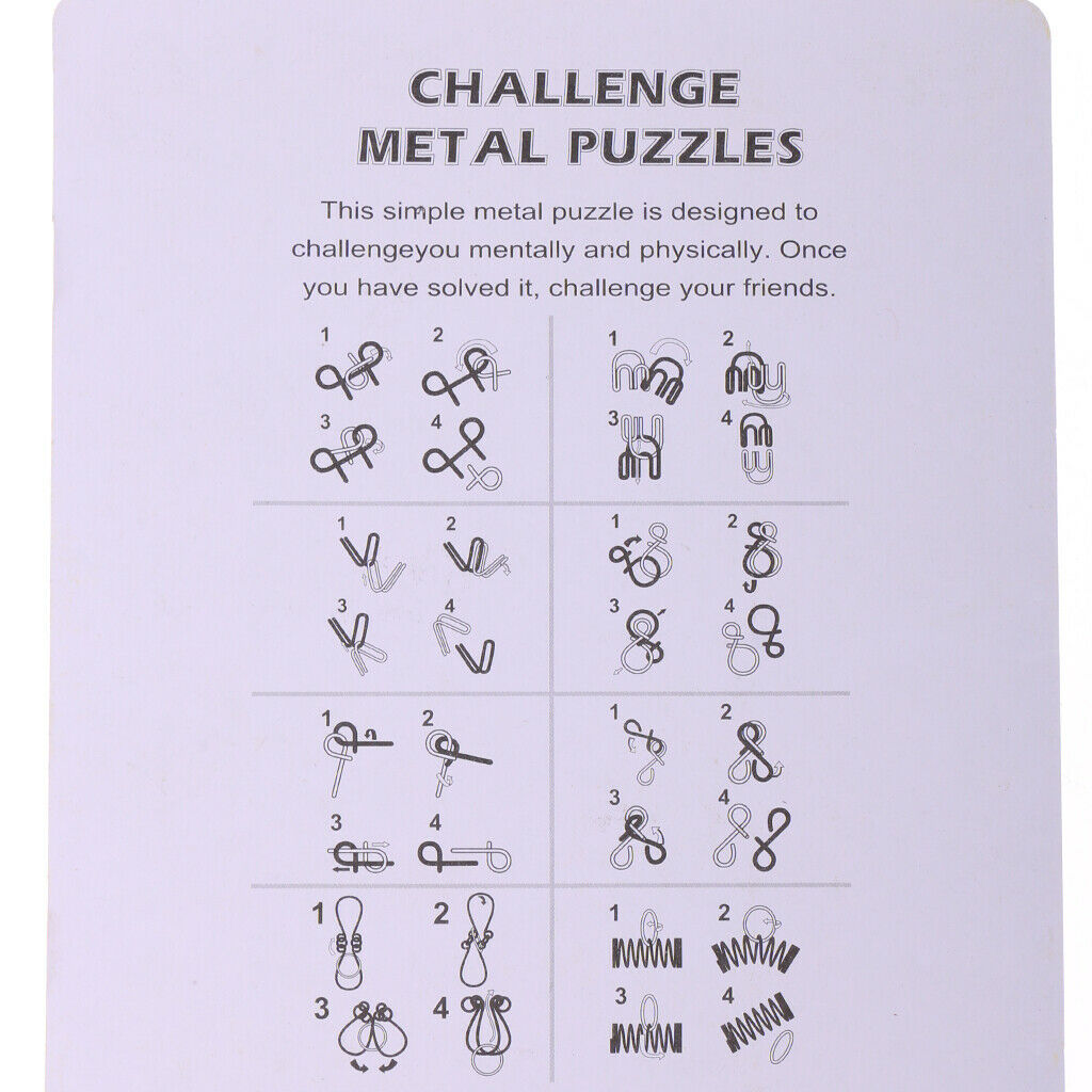 Alloy Key Lock Brain Teaser Keys Puzzles Toys for Adults Kids Game Style 1