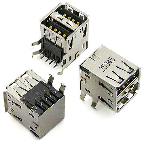 [10pcs] 020122MR 2 x USB Sock 2 x 5 Pin THT