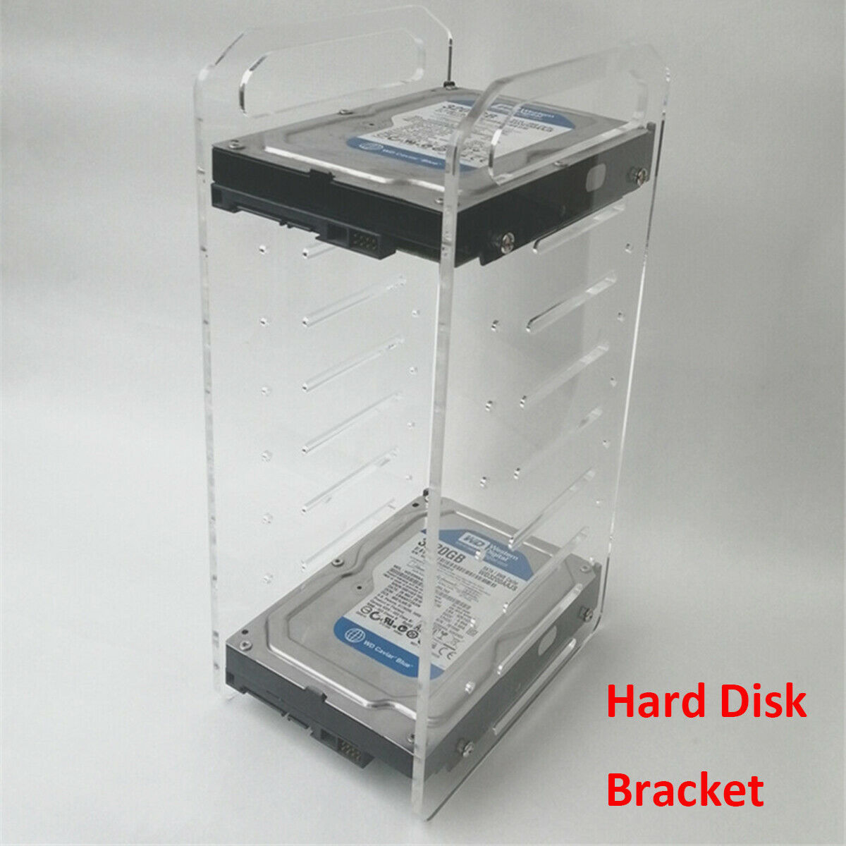 3.5"Transparent Desktop Computer External Hard Drives Bracket Enclosure Set Tool