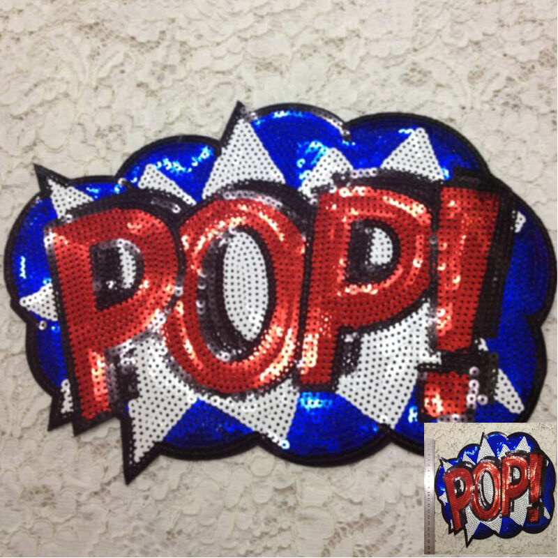 Embroidered iron on patches sequins  sequins clothing DIY Motif Appliqu.l8