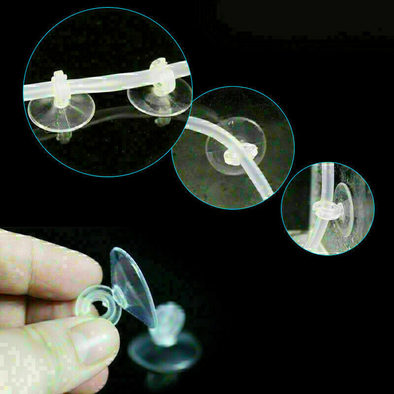 Aquarium Sucker Suction Cup For 4/6mm Air Line Pipe Holder Tube Wire O7T5