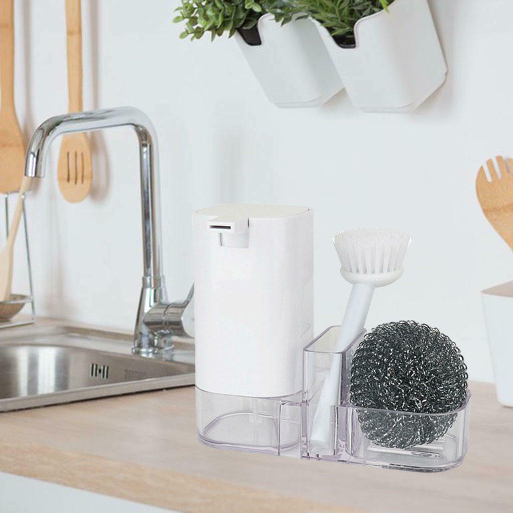 Kitchen Cleaning Kit Holder Rack Organizer Storage Detergent Bottle for Sink