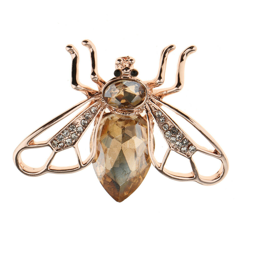 2 Pieces Crystal Rhinestone Bee Brooches Hijab Pins for women Jewelry Gift