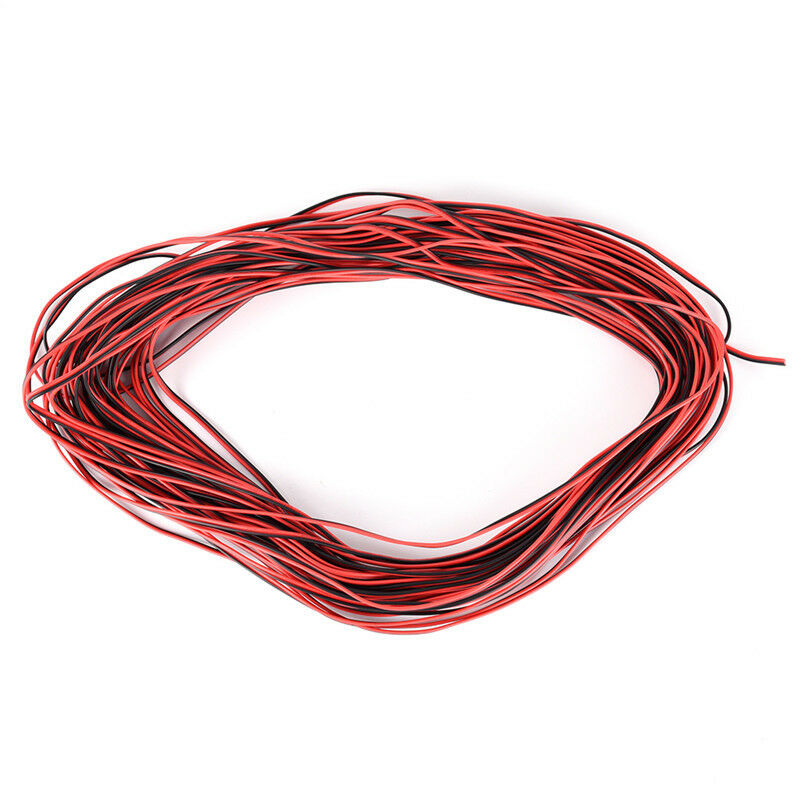 2Pin 10M Car Motorcycle Electric Wire Cable Red/Black Connector For Led Lig SJ