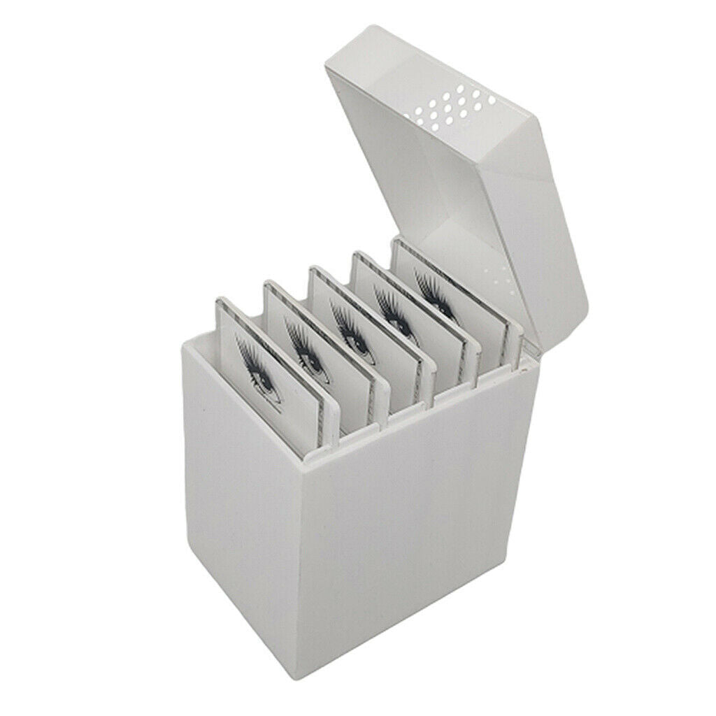 False Eyelashes Display Case Dustproof Durable Eyelash Extension Box White