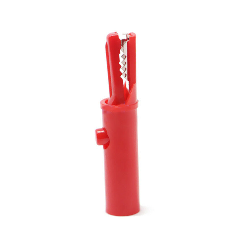 2Pcs Red Black Push Button Type Full Protective Alligator Clip For Multimeter