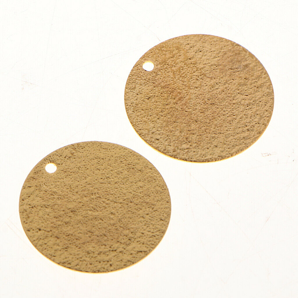 Pack of 80 Plated Coin Round Stamping Tags Blank Metal 0.79'' for Earrings