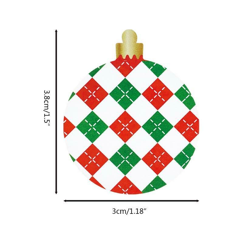 500pcs Merry Christmas Stickers Labels Roll 8 Designs Xmas Decorative Envelope