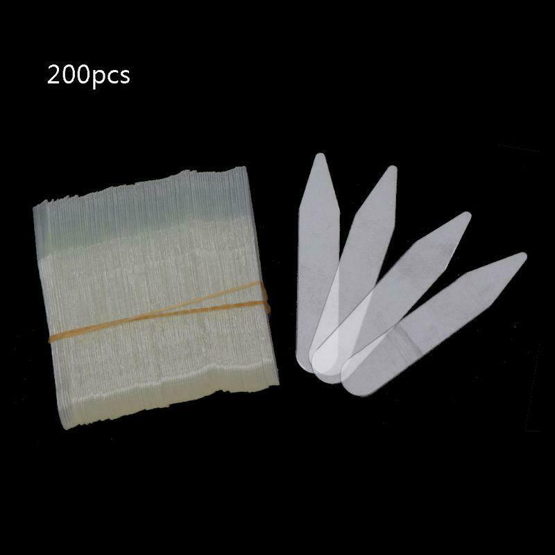 200Pcs Plastic Collar Stays Stiffeners Stay Bones Shirt Men's Clear Collar Stay