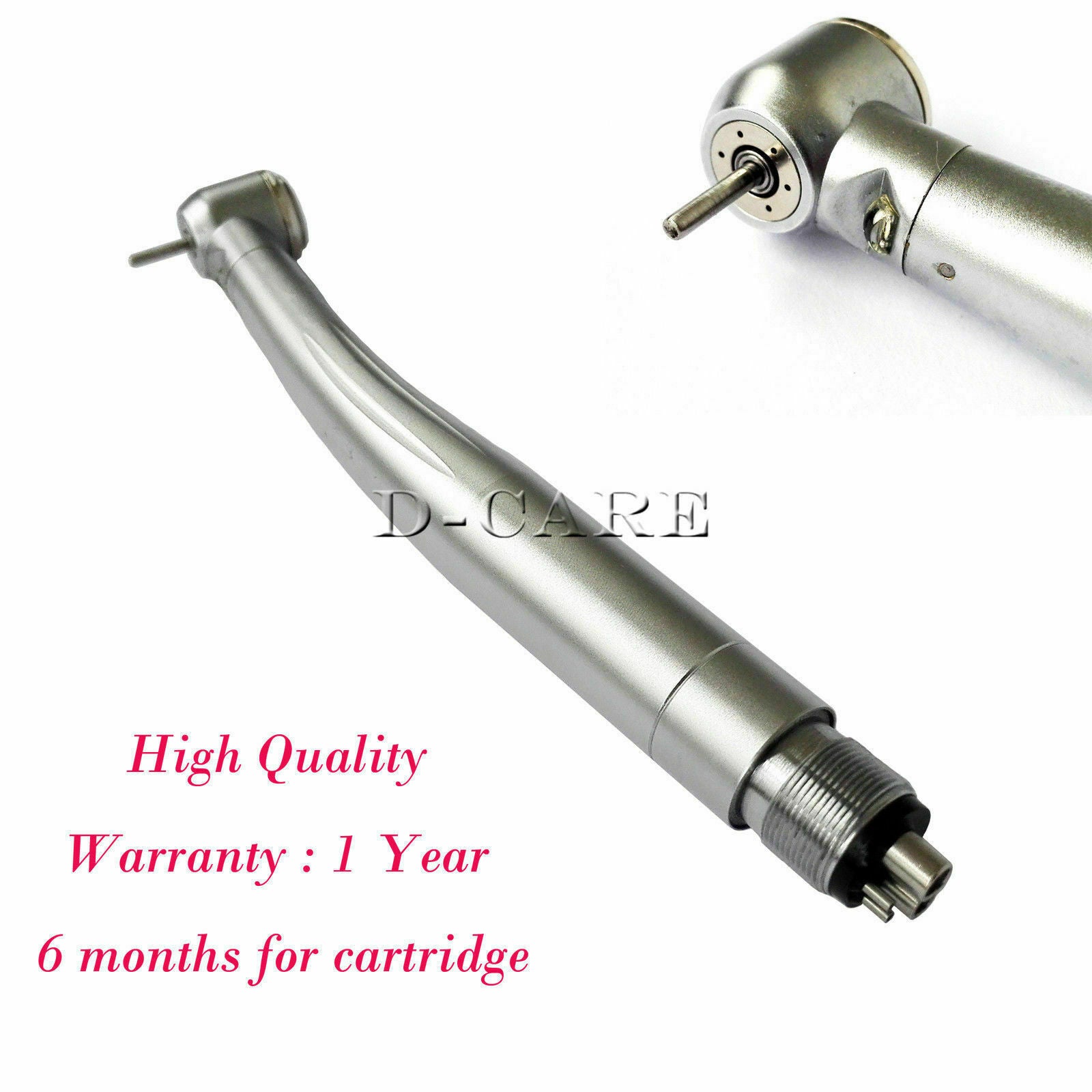Dental LED Fiber High Speed Handpiece 6-Water Self-Power Turbine Midwest 4Hole