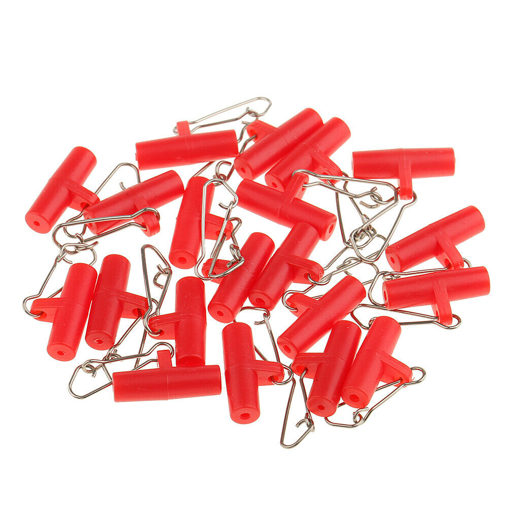 40Pcs Zip Slider High-strength Fishing Line Sinker Slider Slides with Hooked