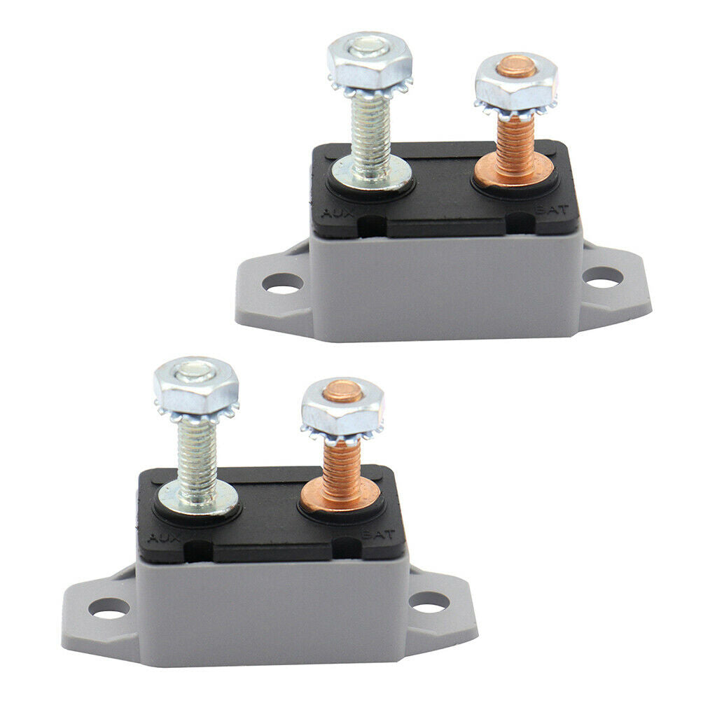 2pcs 30A Circuit Breaker Automatic Reset Waterproof Fuse Inverter for Motorcycle