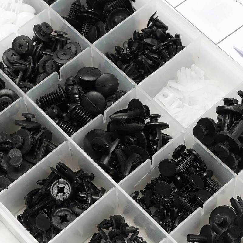 415pcs 18 Sizes Push Pin Rivet Bumper Door Panel Clip Retainer Fastener For Ford
