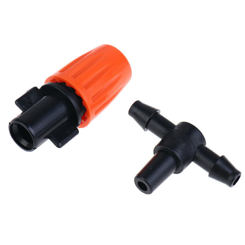 5Pcs Adjustable Misting Nozzle with Tee Joint for Watering Irrigation Spr.l8