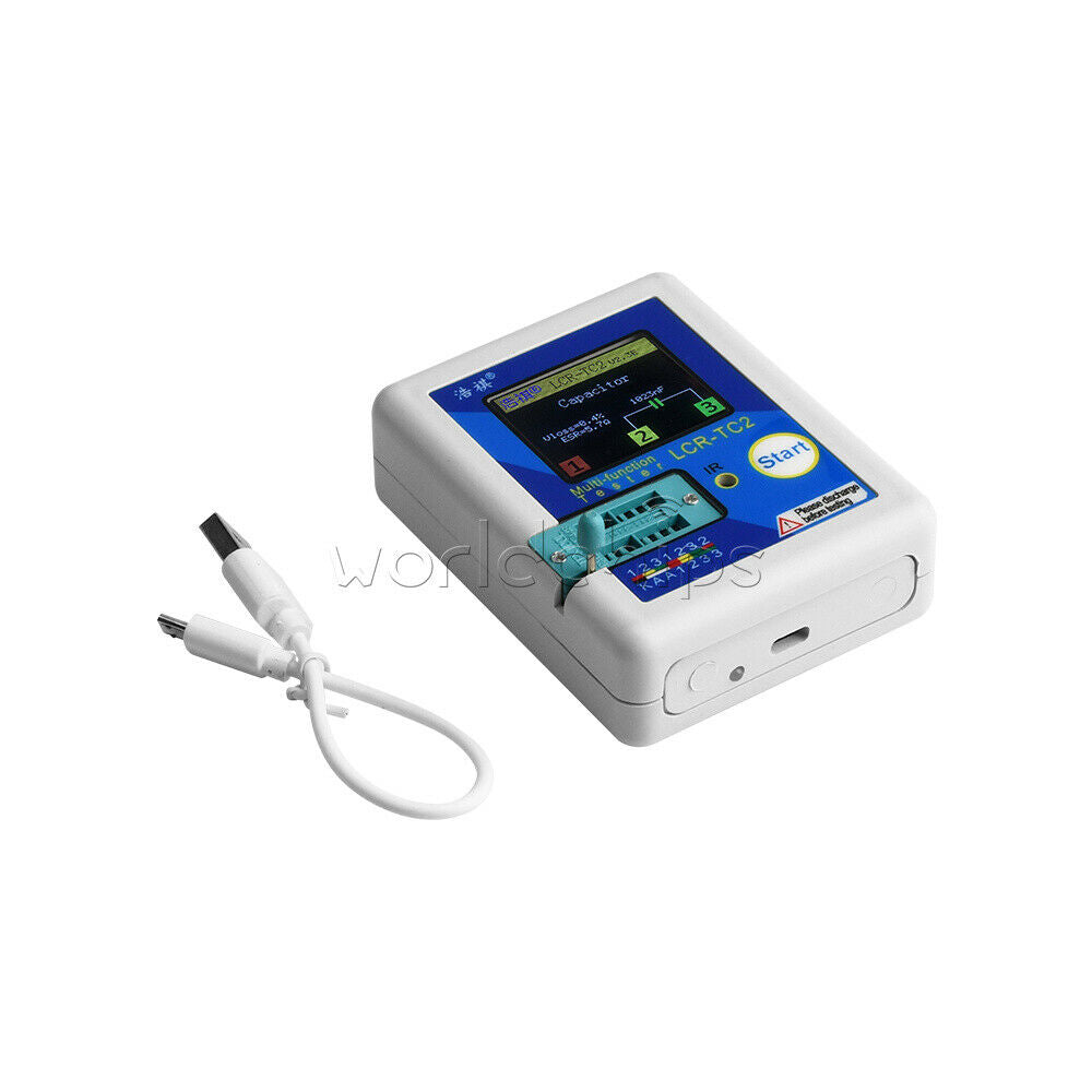 Upgraded LCR-TC2 Transistor Tester TFT Diode Triode Capacitance Meter ESR + Kit