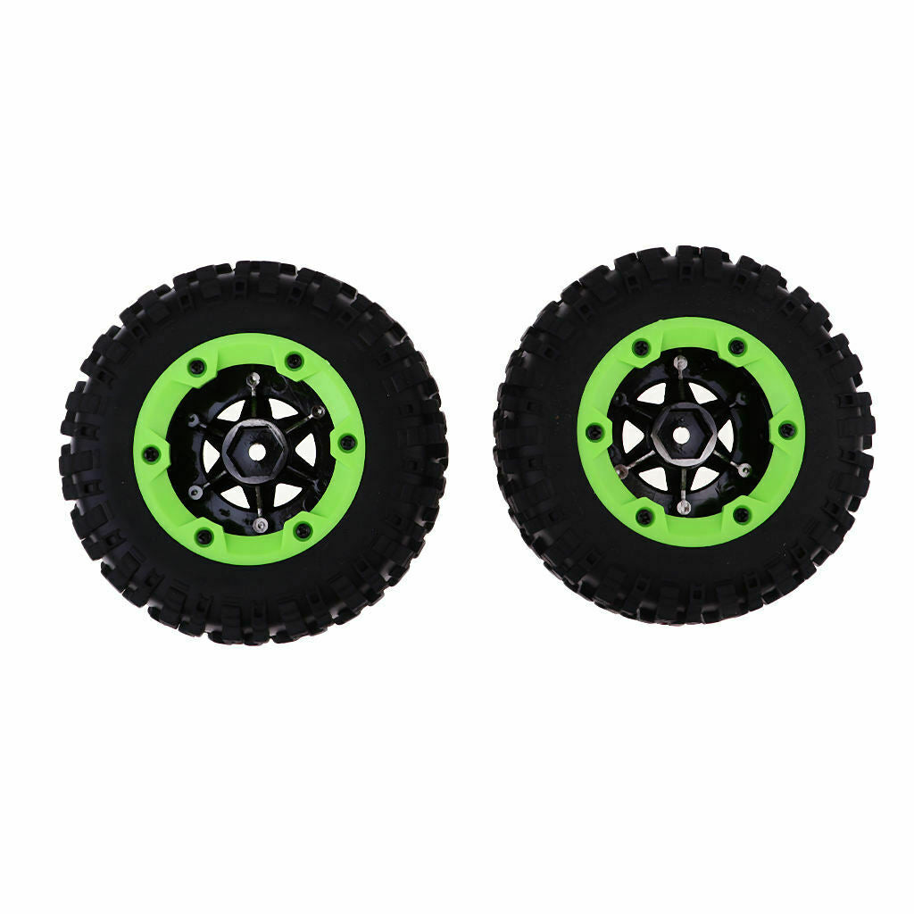 4pcs Black Rubber Tire Tyres with Wheel Rims for WLtoys 12428 1/12 RC Buggy