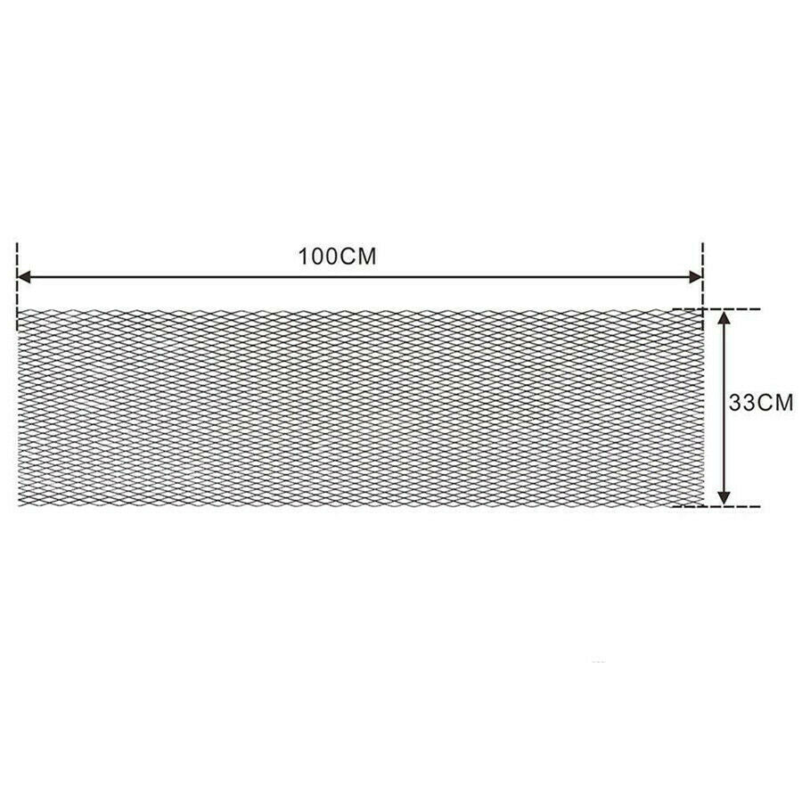 100Ã—33cm Intercooler Radiator Engine Bay Protector Car Rhombus Tuning Grill