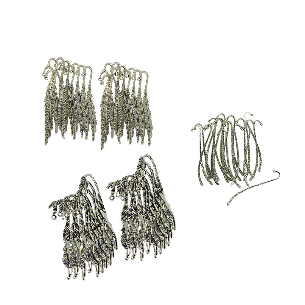 Pieces of 60 Alloy Metal Mermaid Line Bookmark Charms For Beading Finding